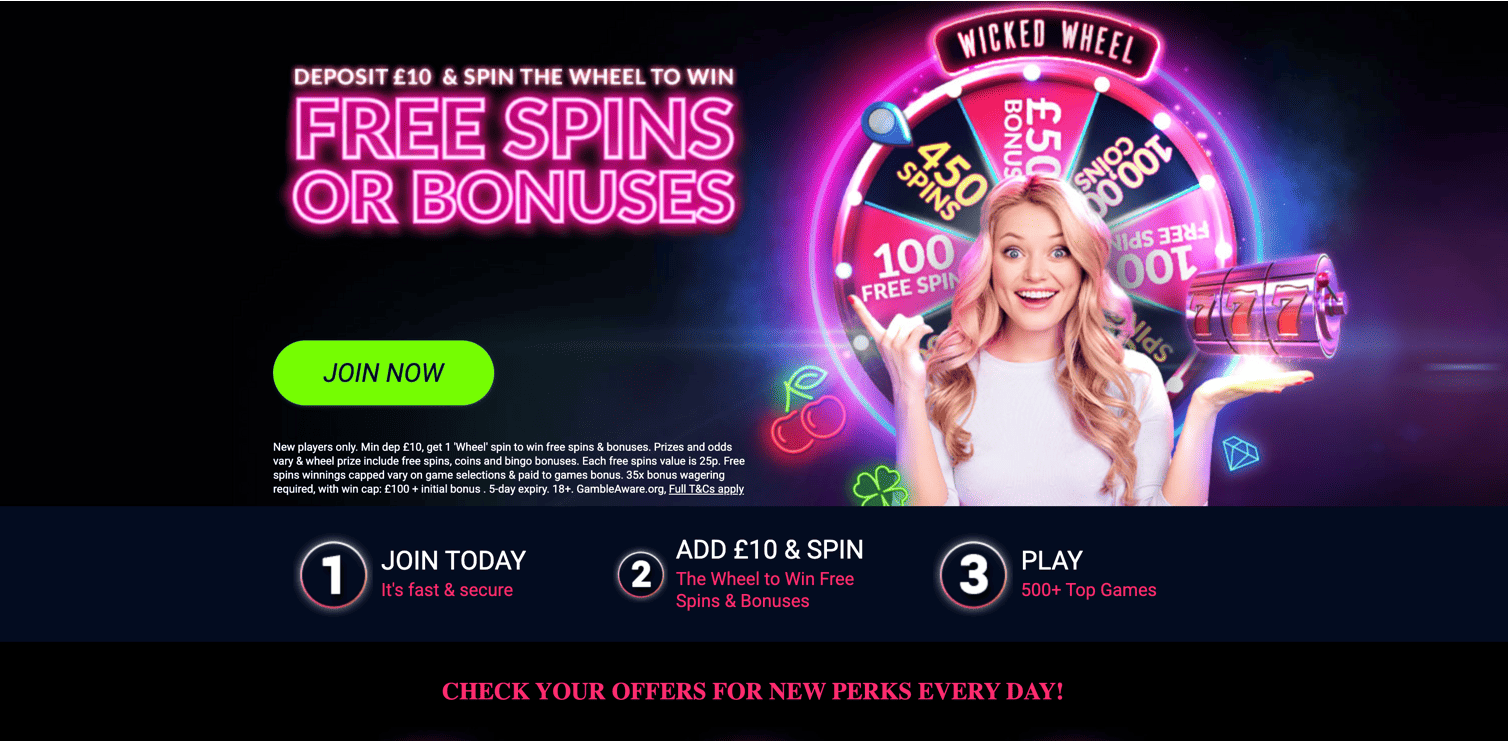 Wicked Jackpots login